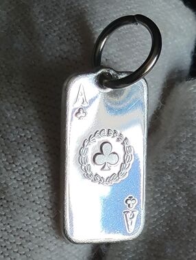 Lucky .999 Silver Pendant - Charm Ace Playing Card - NEW